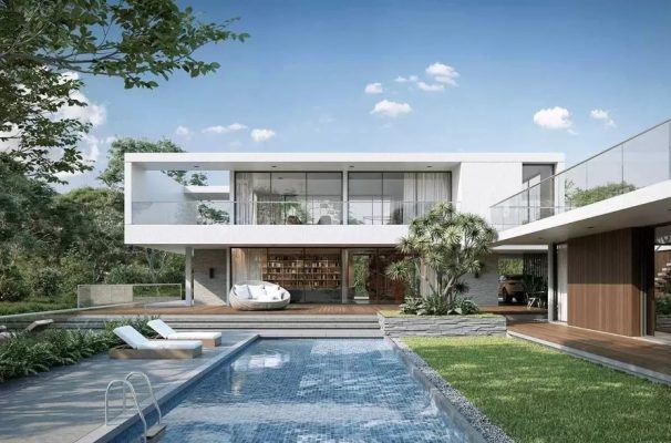 Mẫu nhà vườn 200m2 2 tầng hiện đại