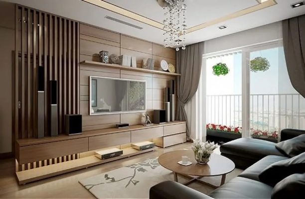 Phòng khách đẹp, đơn giản cho chung cư