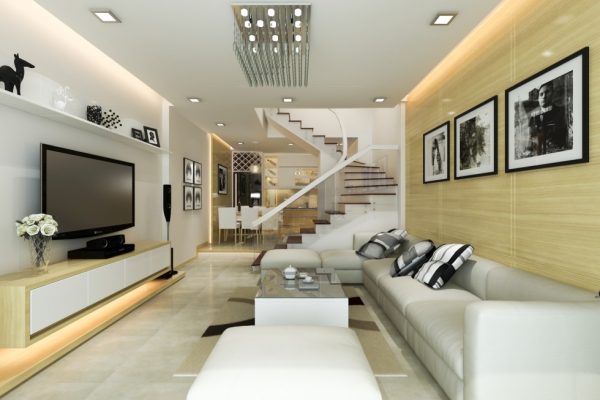 Trang trí nội thất phòng khách nhà ống